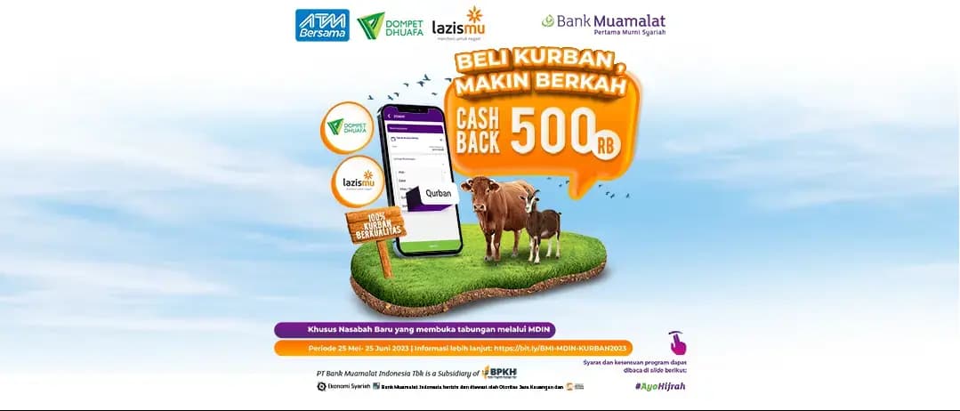 Qurban Berkah Bersama Bank Muamalat | ATM Bersama